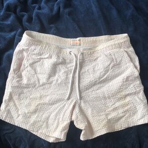 J. Crew Seersucker Flex swimsuit Large